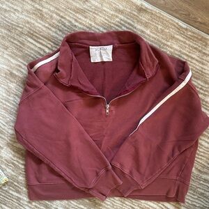 Acacia Maroon Quarter-Zip Pullover